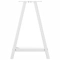 vidaXL Nohy k jedálenskému stolu v tvare A, 2 ks, biele, 50 x (72-73) cm, oceľové