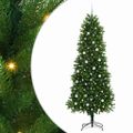 vidaXL Vianočný stromček s 300 LED-i so stojanom Zelená 240 cm PE