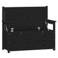 vidaXL Lavička čierna 112,5x51,5x96,5 cm masívne mangovníkové drevo