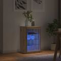 vidaXL LED komoda Remeselný dub 41 x 37 x 67 cm Kompozitné drevo