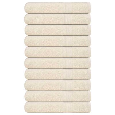 vidaXL Saunové osušky FROGN 10 ks krémové 80x200 cm 360 g/m²