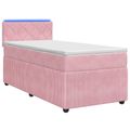 vidaXL Posteľ boxspring s matracom Ružová 100 x 200 cm Zamat
