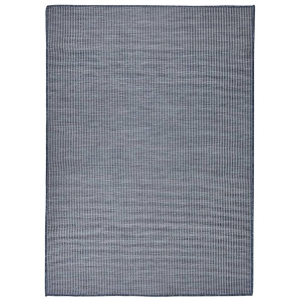 vidaXL Vonkajší koberec s plochým tkaním 200x280 cm modrý