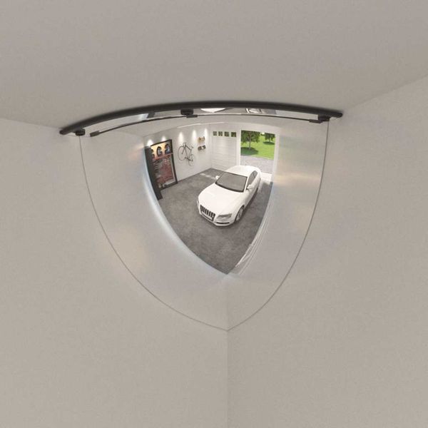 vidaXL Štvrtinové klenuté dopravné zrkadlá 2 ks Ø80 cm akryl