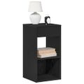 vidaXL Nočné skrinky so zásuvkou 2 ks čierny dub 35x34x66,5 cm