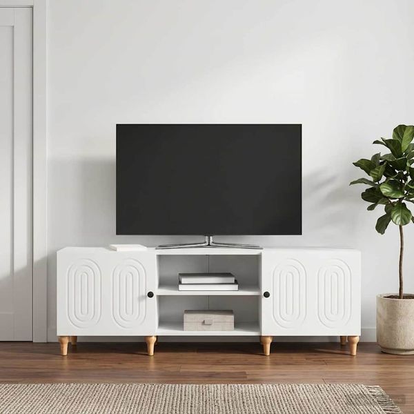 vidaXL TV skrinka Biela 150 x 31 x 50 cm Kompozitné drevo