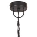 vidaXL Industriálna vintage závesná lampa 25W, čierna,okrúhla 31cm E27