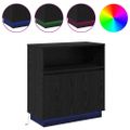 vidaXL LED komoda Čierny dub 71 x 34,5 x 75 cm Kompozitné drevo