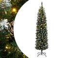 vidaXL Umelý úzky vianočný stromček 150 LED 120 cm