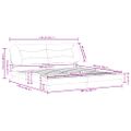vidaXL Rám postele bez matraca Hvar tmavohnedá 200x200 cm látka