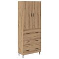 vidaXL Highboard 2 ks Remeselný dub 69,5 x 34 x 180 cm