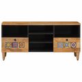 vidaXL TV skrinka Prírodná 100 x 33 x 46 cm Masívne mango drevo