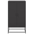 vidaXL Vysoká skrinka čierna 68,5x38,5x123,5 cm oceľ