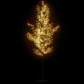 vidaXL Kvitnúca čerešňa LED strom teplá biela 672 LED 400 cm