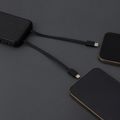 Maxlife power bank with built-in cables MXPB-06 PD QC 22,5W 10000 mAh black