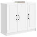 vidaXL Servírovacia skriňa Biela 89 x 34,5 x 77 cm Kompozitné drevo