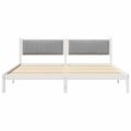 vidaXL Rám postele Svetlosivá 200 x 200 cm Masívne borovicové drevo