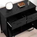vidaXL Servírovacia skriňa Čierny dub 79,5 x 35,5 x 74,5 cm