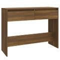 vidaXL Konzolový stolík, hnedý dub 100x35x76,5 cm, kompozitné drevo