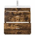 vidaXL Sada kúpeľňového nábytku Dymový dub 81 x 40 x 84,5 cm