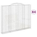 vidaXL Oblúkový gabionový kôš 4 ks 300x30x220/240cm pozinkované železo