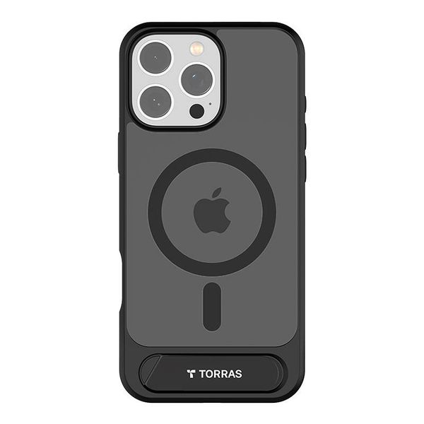 Puzdro Torras Pstand Series pre iPhone 16 ProMax (Čierne)