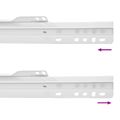vidaXL Posuv zásuvky 12 ks Biela 450 mm Oceľ