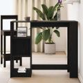 vidaXL Barový stôl 124 x 46 x 103.5 cm Kompozitné drevo Čierny dub