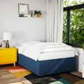 vidaXL Boxspring posteľ s matracom modrá 120x200 cm látka