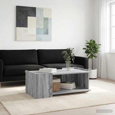 vidaXL Konferenčný stolík Sivá sonoma 90 x 50 x 33 cm Kompozitné drevo