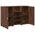 vidaXL Recepčný stôl hnedý dub 155x50x103,5 cm kompozitné drevo