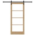 vidaXL Posuvné dvere ORKDAL Prírodná a čierna 86 x 198,5 cm