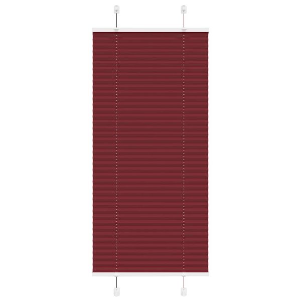 vidaXL Plisovaná roleta bordová červená 65x150 cm šírka látky 64,4 cm polyester