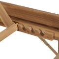 vidaXL Skladacie záhradné ležadlo s podložkou masívne akáciové drevo