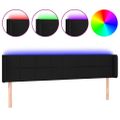 vidaXL Čelo postele s LED čierne 203x16x78/88 cm látka