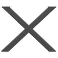 vidaXL Nohy k jedálenskému stolu v tvare X, 2 ks, antracitové, 90 x (72-73) cm, oceľ