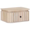 vidaXL Ručne vyrobený nočný stolík Biela 40 x 30 x 20 cm
