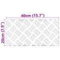 vidaXL Schodový rošt 2 ks 40 x 20 cm Strieborná Hliník Obdĺžnikový