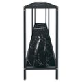 vidaXL Konzolový stolík čierny 180x35x75,5 cm tvrdené sklo