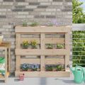 vidaXL Kvetinové boxy pre euro palety 12 ks Hnedá 14 x 9 x 9,5 cm