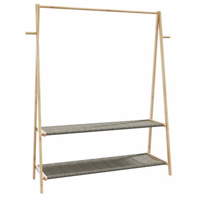 vidaXL Vešiak na oblečenie s policami 132x45,5x150,5 cm bambus