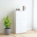 vidaXL Komoda so 6 zásuvkami, biela 50x34x96 cm, kompozitné drevo