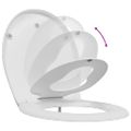 vidaXL WC sedadlo Biela 47 x 37 x 4 cm Duroplast