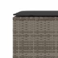 vidaXL záhradná lavička s vankúšom sivá 110x30x40,5 cm polyratan