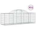 vidaXL Oblúkový gabionový kôš 11 ks 200x50x60/80 cm pozinkované železo