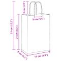 vidaXL Papierové tašky 250 ks s rúčkami, žlté, 15x8x21 cm