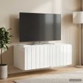 vidaXL Nástenná TV skrinka 78,5 x 41 x 30 cm Biela s vysokým leskom