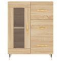 vidaXL Vysoká skrinka dub sonoma 69,5x34x180 cm spracované drevo