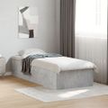 vidaXL Posteľný rám betónový sivý 75x190 cm kompozitné drevo