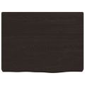 vidaXL Kúpeľňová doska tmavohnedá 40x30x(2-4) cm ošetrený masív